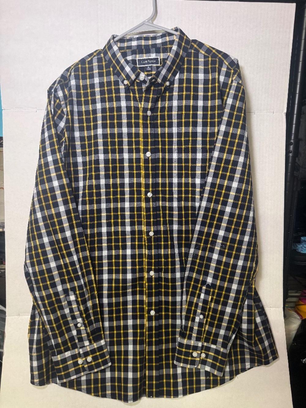 Club Room Plaid Button-Up Shirt Men's XL